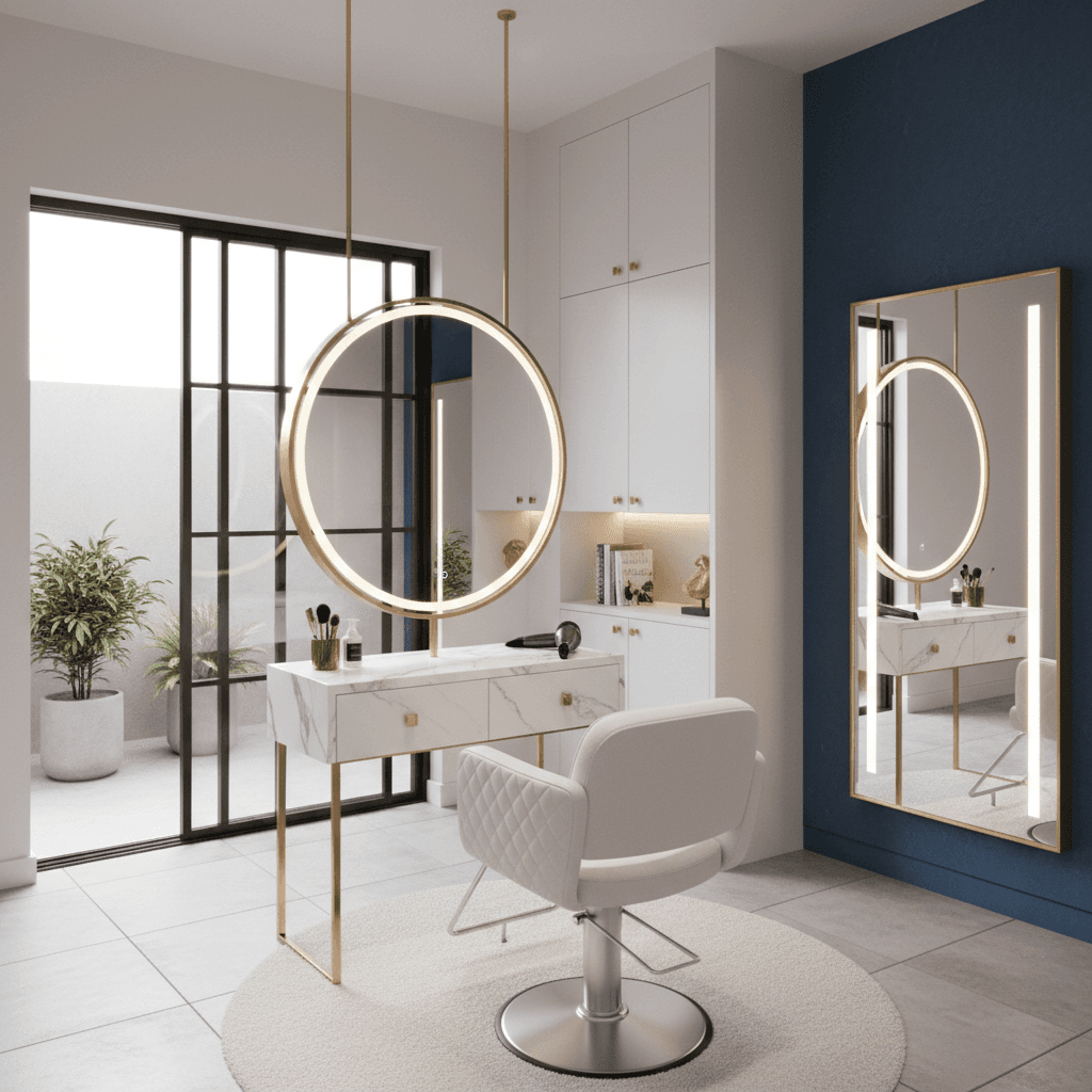 Private luxury salon suite with modern setup