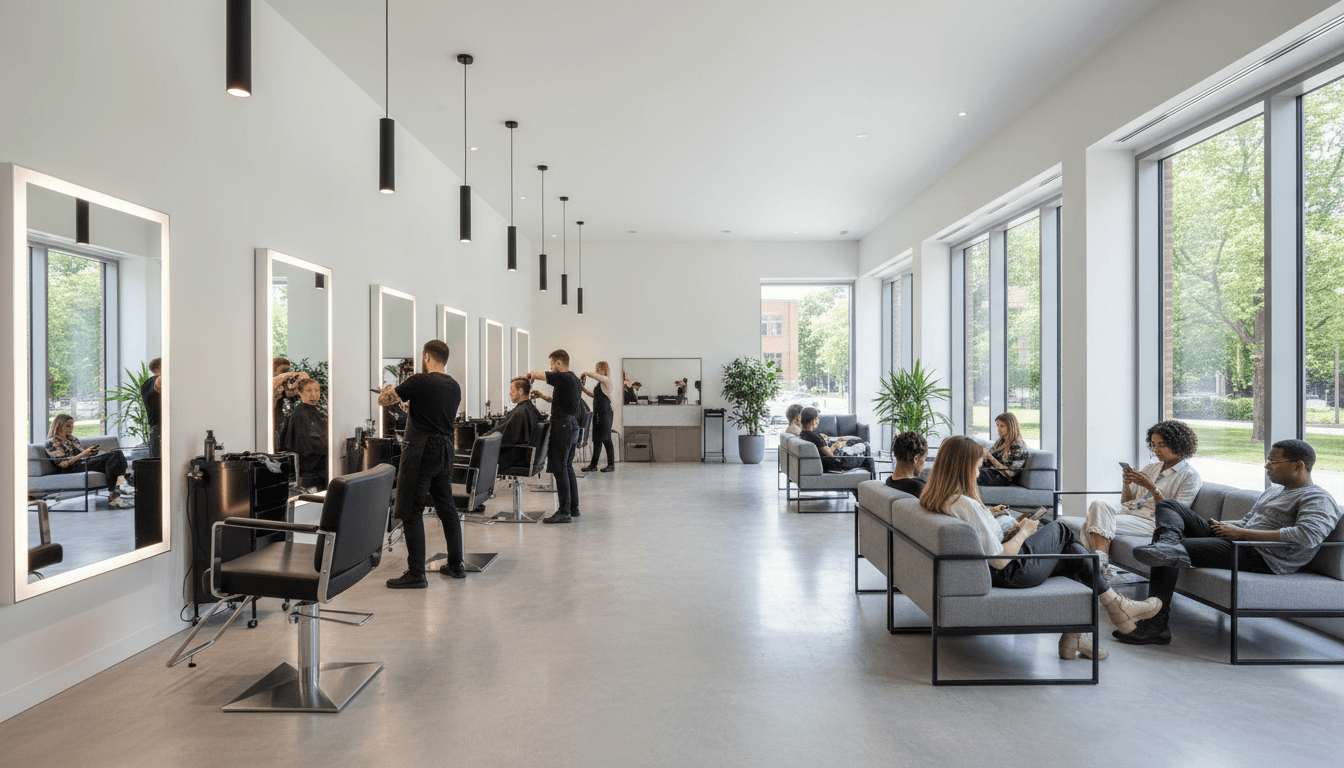 Modern luxury salon suite in Coral Gables with private workspace