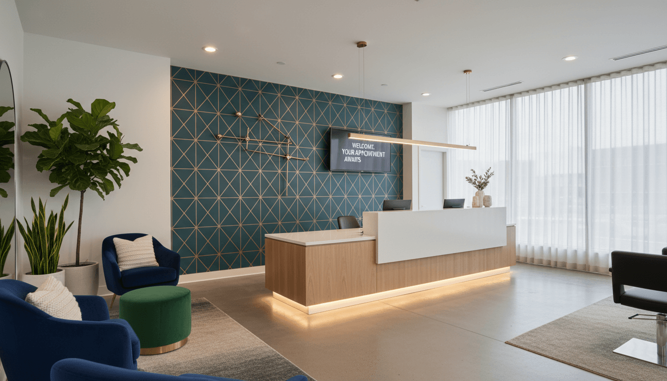 Welcoming waiting area for client consultations